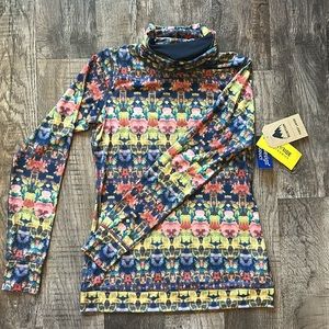 NWT Womens M Burton long neck kaleidoscope long sleeve